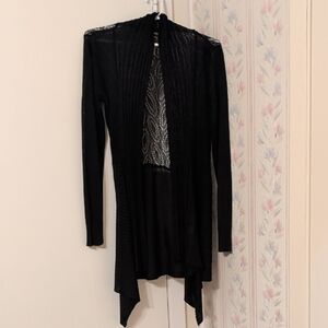 Missshop Black Lace Cardigan, Size L